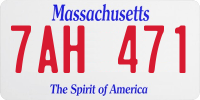 MA license plate 7AH471