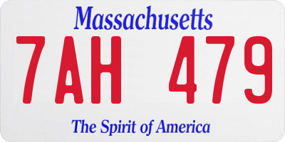 MA license plate 7AH479