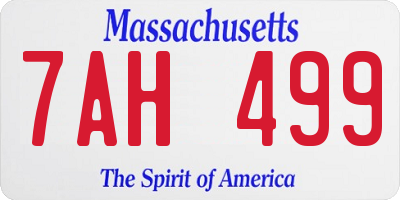 MA license plate 7AH499
