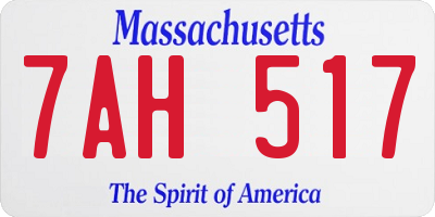 MA license plate 7AH517