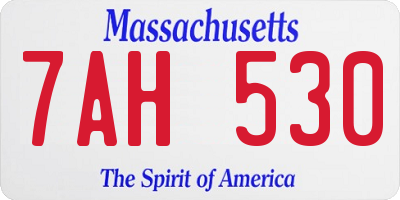 MA license plate 7AH530