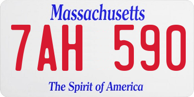 MA license plate 7AH590