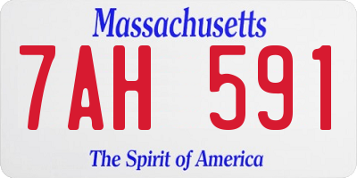 MA license plate 7AH591