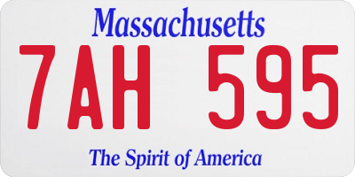 MA license plate 7AH595