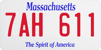 MA license plate 7AH611