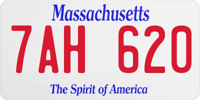 MA license plate 7AH620