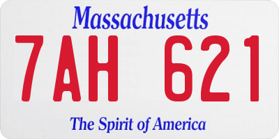 MA license plate 7AH621