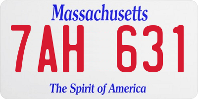 MA license plate 7AH631