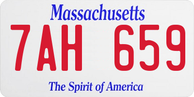 MA license plate 7AH659