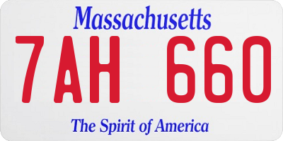 MA license plate 7AH660