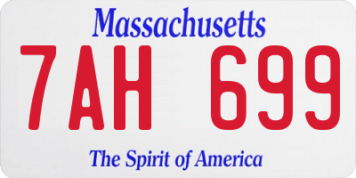 MA license plate 7AH699