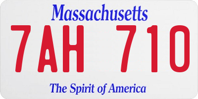MA license plate 7AH710