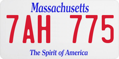 MA license plate 7AH775