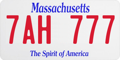 MA license plate 7AH777