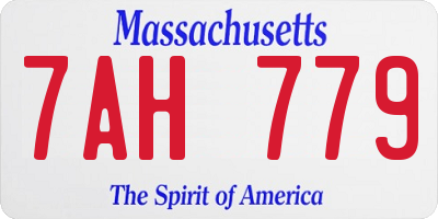 MA license plate 7AH779