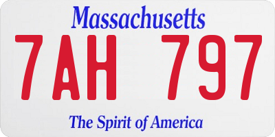MA license plate 7AH797