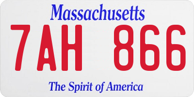 MA license plate 7AH866
