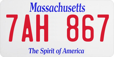 MA license plate 7AH867