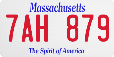 MA license plate 7AH879