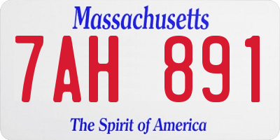 MA license plate 7AH891