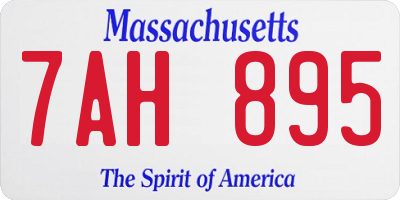 MA license plate 7AH895