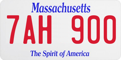 MA license plate 7AH900