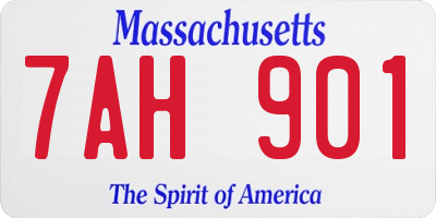 MA license plate 7AH901