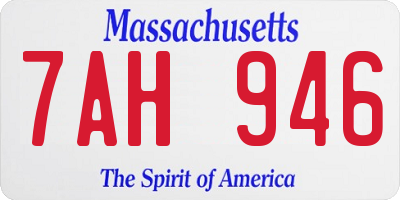 MA license plate 7AH946