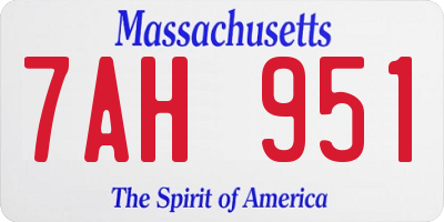 MA license plate 7AH951