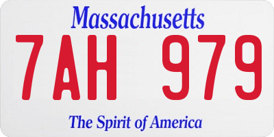 MA license plate 7AH979