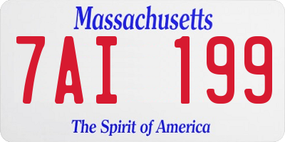 MA license plate 7AI199