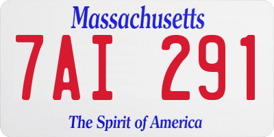 MA license plate 7AI291