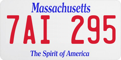 MA license plate 7AI295