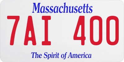 MA license plate 7AI400