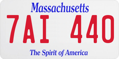 MA license plate 7AI440