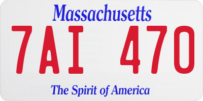 MA license plate 7AI470