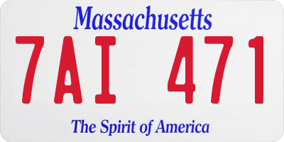 MA license plate 7AI471