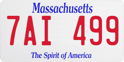 MA license plate 7AI499