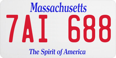 MA license plate 7AI688