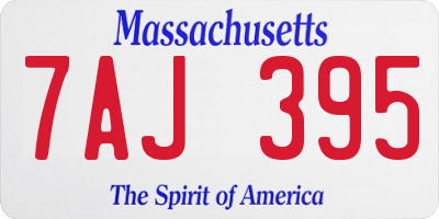 MA license plate 7AJ395