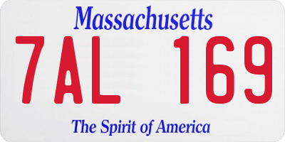 MA license plate 7AL169