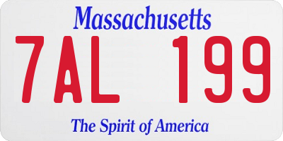 MA license plate 7AL199
