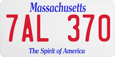 MA license plate 7AL370