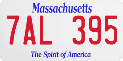MA license plate 7AL395