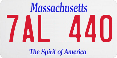 MA license plate 7AL440