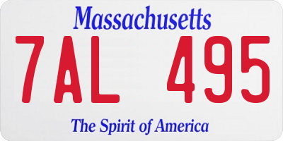 MA license plate 7AL495