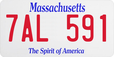MA license plate 7AL591