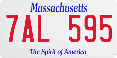 MA license plate 7AL595