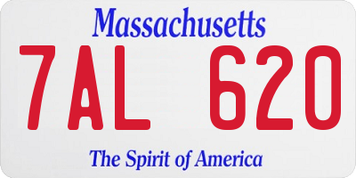 MA license plate 7AL620