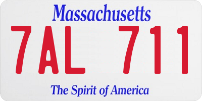 MA license plate 7AL711